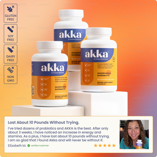 AKKA Premium Liver Cleanse Detox & Repair Superbiotic - Supports Liver Health & Function, Boosts Energy, Digestion & Metabolism with Bioavailable Pasteurized Akkermansia, Non-GMO, Gluten-Free, 60 Caps